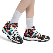 Load image into Gallery viewer, Ti Amo I love you - Exclusive Brand - Geometrical - High Top Air Retro Sneakers - White Soles
