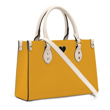 Load image into Gallery viewer, Ti Amo I love you - Exclusive Brand - Marigold - Luxury Womens PU Tote Bag - Cream Straps
