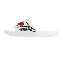 Load image into Gallery viewer, Ti Amo I love you - Exclusive Brand - White - Skeleton Hands with Heart -  Slide Sandals - White Soles
