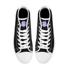 Load image into Gallery viewer, Ti Amo I love you  - Exclusive Brand - Black - 3 Owls - High-Top Canvas Shoes - White
