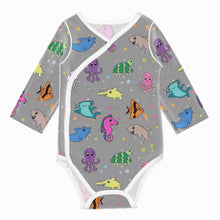 Load image into Gallery viewer, Ti Amo I love you - Exclusive Brand - Silver Chalice - Sea Creatures -  Baby Long-Sleeve Bodysuit
