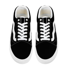 Load image into Gallery viewer, Ti Amo I love you - Exclusive Brand - Black - Double White Heart - Low Top Flat Sneaker
