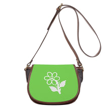 Load image into Gallery viewer, Ti Amo I love you - Exclusive Brand  - Pastel Green - White Daisy - Saddle Bag
