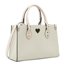 Load image into Gallery viewer, Ti Amo I love you - Exclusive Brand - Cream - Luxury Womens PU Tote Bag - Cream Straps
