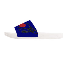 Load image into Gallery viewer, Ti Amo I love you - Exclusive Brand - Navy - Skeleton Hands with Heart -  Slide Sandals - White Soles
