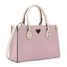 Load image into Gallery viewer, Ti Amo I love you - Exclusive Brand - Pinkish Grey - Luxury Womens PU Tote Bag - Cream Straps
