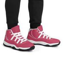 Load image into Gallery viewer, Ti Amo I love you - Exclusive Brand - Viva Magenta - Skeleton Hands with Heart - High Top Air Retro Sneakers - White Laces
