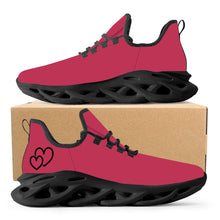 Load image into Gallery viewer, Ti Amo I love you - Exclusive Brand - Viva Magenta - Double Black Heart -  Flex Control Sneaker - Black Soles
