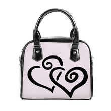 Load image into Gallery viewer, Ti Amo I love you - Exclusive Brand - Prim - Double Black Heart -  Shoulder Handbag
