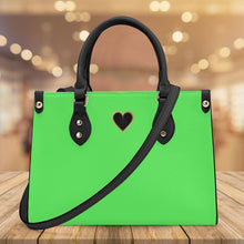 Load image into Gallery viewer, Ti Amo I love you - Exclusive Brand - Screaming Green - Luxury Womens PU Tote Bag - Black Straps
