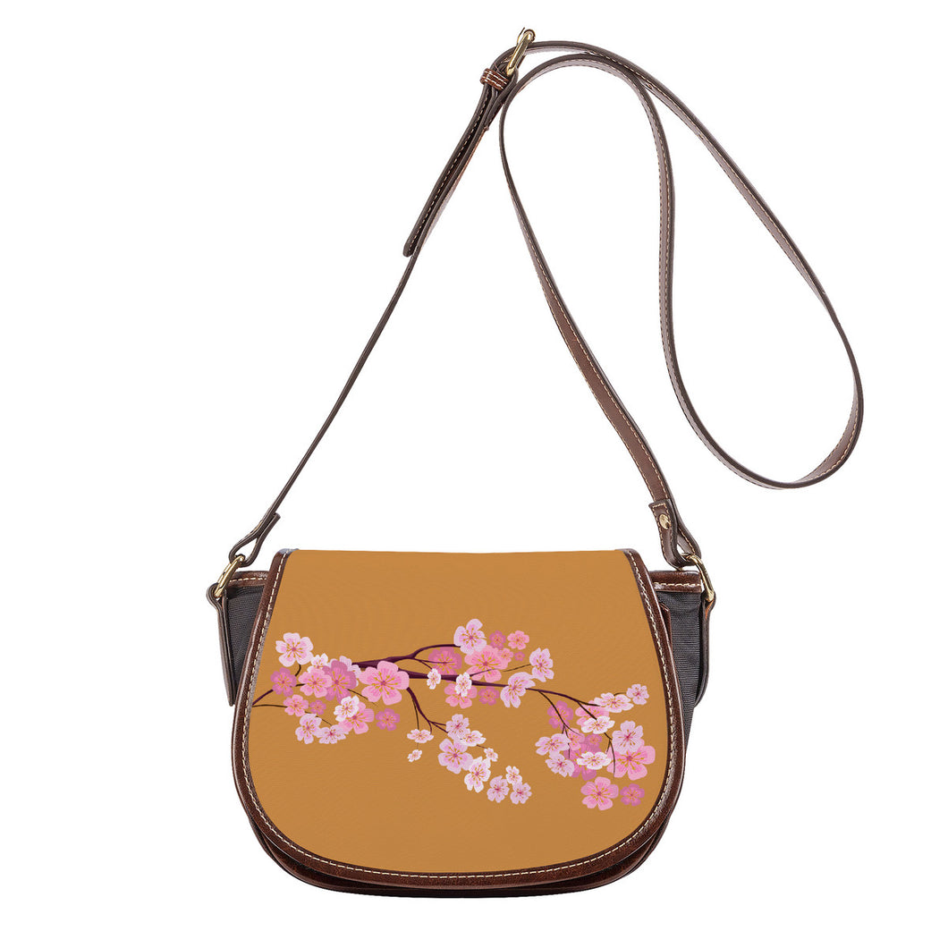 Ti Amo I love you - Exclusive Brand  - Tiger Eye - Cherry Blossom - Saddle Bag