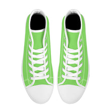 Load image into Gallery viewer, Ti Amo I love you - Exclusive Brand - Pastel Green - High-Top Canvas - White Soles
