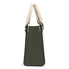 Load image into Gallery viewer, Ti Amo I love you - Exclusive Brand - Rifle Green - Luxury Womens PU Tote Bag - Cream Straps
