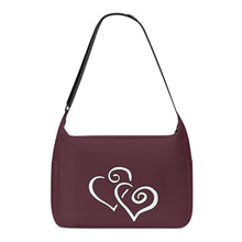 Load image into Gallery viewer, Ti Amo I love you - Exclusive Brand - Livid Brown 2 - Double White Heart - Journey Computer Shoulder Bag
