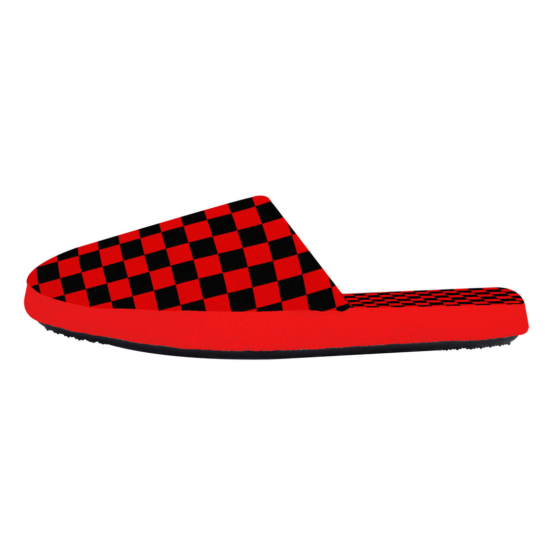 Ti Amo I love you-  Exclusive Brand  - Red & Black Checkered -  Family - Slippers