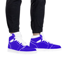 Load image into Gallery viewer, Ti Amo I love you - Exclusive Brand - Violet Blue - High Top Synthetic Leather Sneakers
