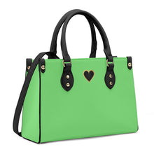 Load image into Gallery viewer, Ti Amo I love you - Exclusive Brand -Fresh Green  - Luxury Womens PU Tote Bag - Black Straps
