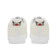 Load image into Gallery viewer, Ti Amo I love you - Exclusive Brand - Buttery White - Skeleton Hands with Heart - Low Top Unisex Sneakers
