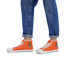 Load image into Gallery viewer, Ti Amo I love you - Exclusive Brand - Orange - Mama Skeleton - CREEP IT REAL - High-Top Canvas Shoes - White Soles
