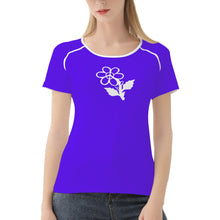 Load image into Gallery viewer, Ti Amo I love you - Exclusive Brand - Dark Purple - White Daisy - Women&#39;s  T shirt
