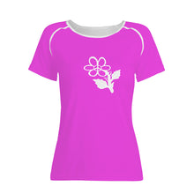 Load image into Gallery viewer, Ti Amo I love you - Exclusive Brand - Brilliant Lavender Rose - White Daisy - Women&#39;s T shirt
