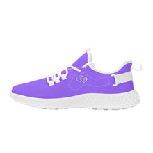 Load image into Gallery viewer, Ti Amo I love you - Exclusive Brand - Heliotrope 3 - Double Heart - Womens Mesh Knit Shoes - White Soles
