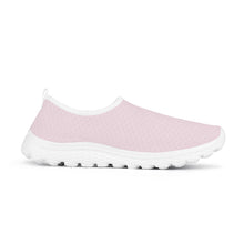 Load image into Gallery viewer, Ti Amo I love you - Exclusive Brand - Pretty in Pink - Double White Heart - Women&#39;s Mesh Running Shoes - White Soles
