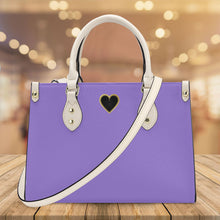 Load image into Gallery viewer, Ti Amo I love you - Exclusive Brand - Pale Purple  - Luxury Womens PU Tote Bag - Cream Straps
