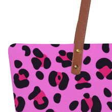 Load image into Gallery viewer, Ti Amo I love you - Exclusive Brand - Persian Pink with Cerise Leopard Spots - Cloth Totes
