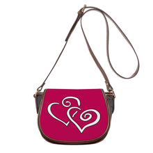 Load image into Gallery viewer, Ti Amo I love you - Exclusive Brand - Lipstick 2  - Double White Heart - Saddle Bag
