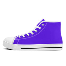 Load image into Gallery viewer, Ti Amo I love you - Exclusive Brand - Dark Purple- High-Top Canvas Shoes ⁶- White Soles
