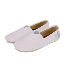 Load image into Gallery viewer, Ti Amo I love you - Exclusive Brand - Prim - Double White Heart -  Casual Flat Driving Shoe
