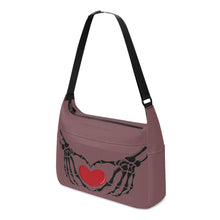 Load image into Gallery viewer, Ti Amo I love you - Exclusive Brand - Rose Brown - Skeleton Heart Hands  -  Journey Computer Shoulder Bag
