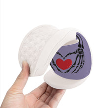 Load image into Gallery viewer, Ti Amo I love you - Exclusive Brand - Kimberly - Skeleton Hands with Heart -  Slide Sandals - White Soles
