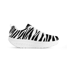 Load image into Gallery viewer, Ti Amo I love you - Exclusive Brand - Zebra - Black &amp; White - Zebra - Women&#39;s Mesh Heightening Shaking Shoe
