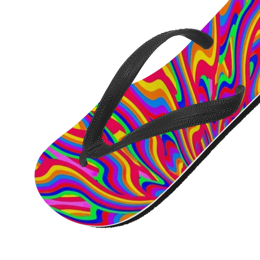 Ti Amo I love you - Exclusive Brand  - Rainbow - Flip Flops - Sizes Womens 7-13 & Men's 7-11