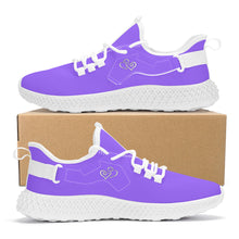 Load image into Gallery viewer, Ti Amo I love you - Exclusive Brand - Heliotrope 3 - Double Heart - Womens Mesh Knit Shoes - White Soles
