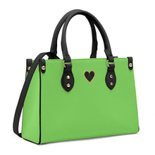 Load image into Gallery viewer, Ti Amo I love you - Exclusive Brand - Pastel Green - Luxury Womens PU Tote Bag - Black Straps
