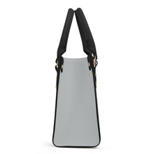 Load image into Gallery viewer, Ti Amo I love you - Exclusive Brand - Silver Sand - Luxury Womens PU Tote Bag - Black Straps
