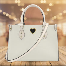 Load image into Gallery viewer, Ti Amo I love you - Exclusive Brand  - Buttery White - Luxury Womens PU Tote Bag - Cream Straps
