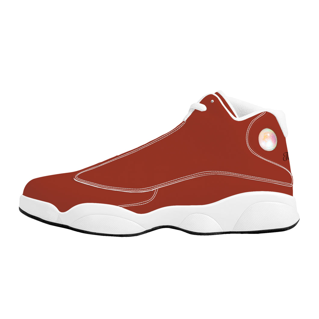 Ti Amo I love you - Exclusive Brand - Brick Red 2  - Mens / Womens - Unisex  Basketball Shoes - White Laces