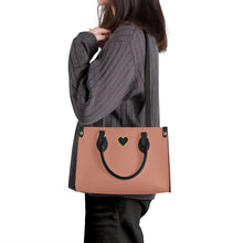 Load image into Gallery viewer, Ti Amo I love you - Exclusive Brand - Pale Copper - Luxury Womens PU Tote Bag - Black Straps
