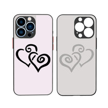 Load image into Gallery viewer, Ti Amo I love you - Exclusive Brand - Prim - Double Black Heart - iPhone 13 Matte Back with Soft Texture Edge Case (3 cameras)
