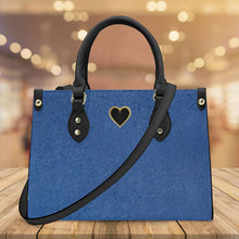 Load image into Gallery viewer, Ti Amo I love you - Exclusive Brand - Forever in Blue Jeans - Luxury Womens PU Tote Bag - Black Straps
