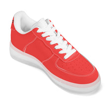 Load image into Gallery viewer, Ti Amo I love you - Exclusive Brand - Red Orange - Skelton Hands with Heart - Transparent Low Top Air Force Leather Shoes
