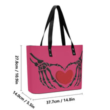 Load image into Gallery viewer, Ti Amo I love you - Exclusive Brand  - Deep Rose - Skeleton Hands with Heart  - Women&#39;s PU Leather Handbag
