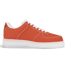 Load image into Gallery viewer, Ti Amo I love you - Exclusive Brand - Chestnut Red - Skelton Hands with Heart - Transparent Low Top Air Force Leather Shoes
