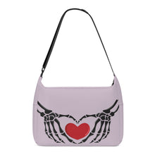 Load image into Gallery viewer, Ti Amo I love you - Exclusive Brand - Lily - Skeleton Heart Hands  -  Journey Computer Shoulder Bag
