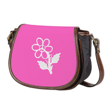 Load image into Gallery viewer, Ti Amo I love you - Exclusive Brand  - Hot Pink - White Daisy - Saddle Bag
