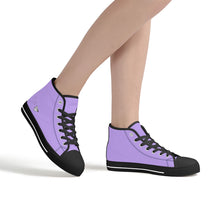 Load image into Gallery viewer, Ti Amo I love you - Exclusive Brand - Lucid Lavender - Paper Airplane - High-Top Canvas Shoes - Black Soles
